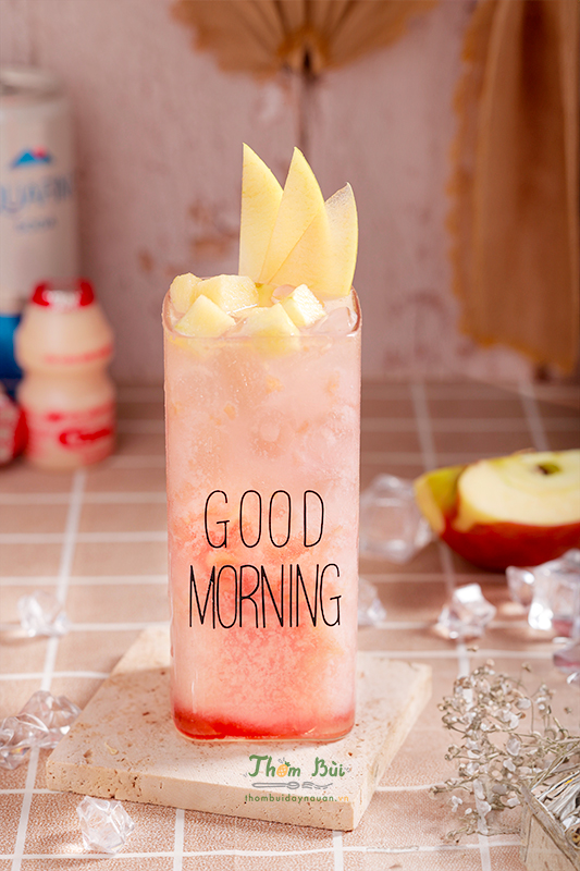 Hướng dẫn pha chế Yakult Táo Đỏ