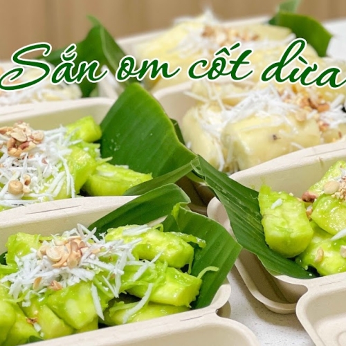 Cách làm sắn hấp cốt dừa và sắn hấp cốt dừa lá nếp siêu ngon đơn giản tại nhà
